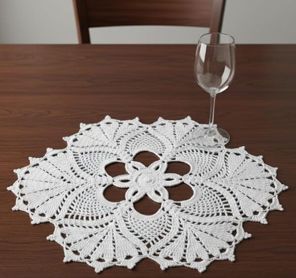 RITIKA CRAFT® Woollen Handmade Crochet Doily/placemat/Table mat (22inch)