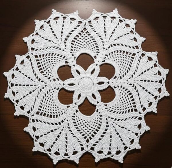 RITIKA CRAFT® Woollen Handmade Crochet Doily/placemat/Table mat (22inch) - Image 2