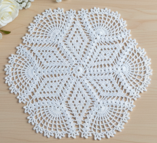 RITIKA Crochet large Handmade Table Mat (18 INCH) - Image 3