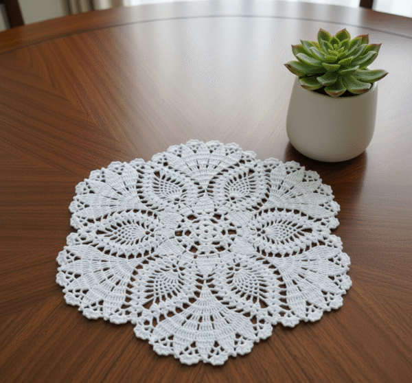RITIKA Woolen Handmade Crochet Doily/placemat/Table mat (24 inch)