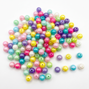 RITIKA CRAFT Plastic Beads 100 pcs for Beading, Jewellery Making & Art Craft Work !! Size : 11 mm- Multicolour- Pack of 100