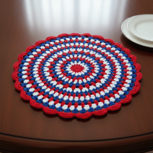 RITIKA Craft® Handmade Crochet Doily/placemat/Table mat 14 inch