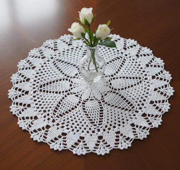 RITIKA Craft® Handmade Crochet Doily/placemat/Table mat (24 inch)