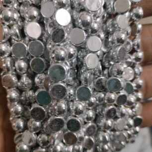 RITIKA Craft Silver 8mm Half Round Beads/moti Kit 300 pcs for Craft /Jewellery Making/Decorations